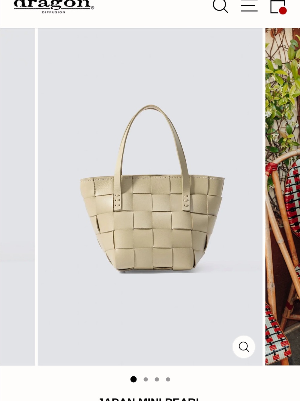 Dragon Diffusion Woven Pearl Mini Japan Tote